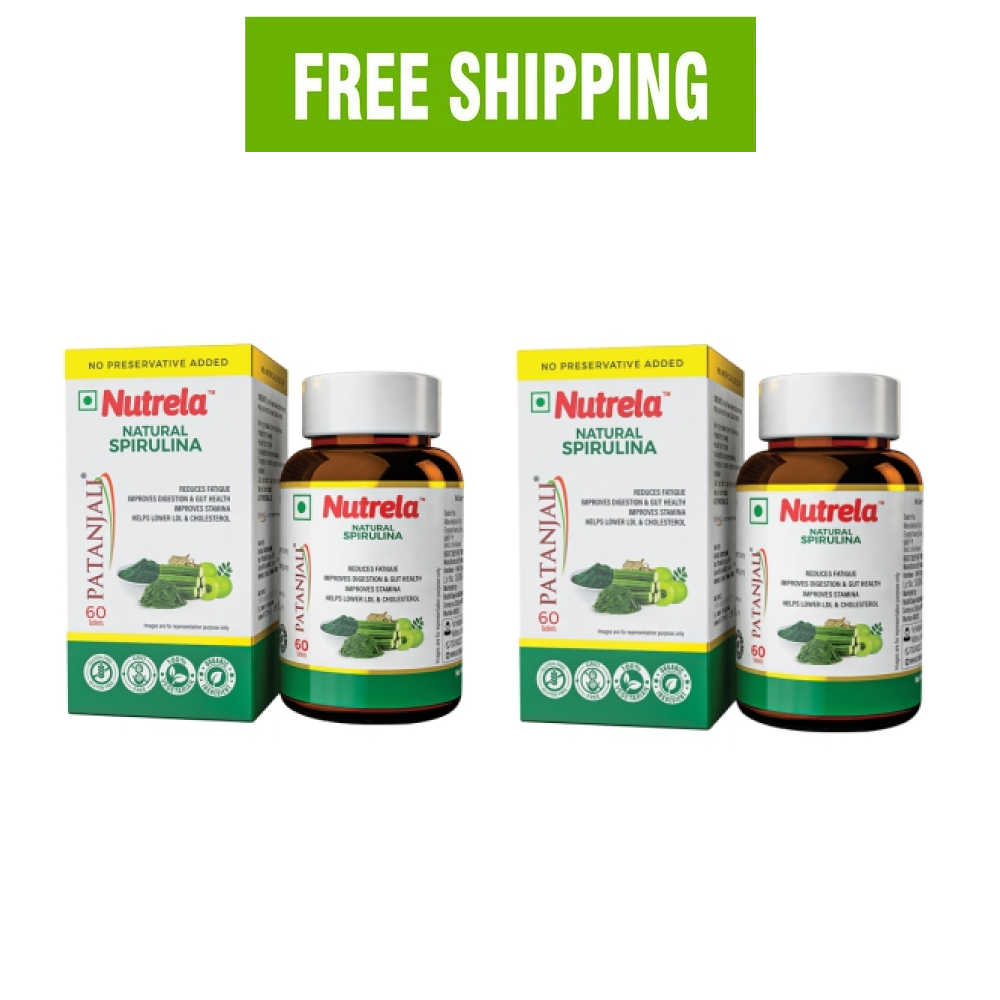 Patanjali Nutrela Spirulina Natural 120 Tablet Pack of 2
