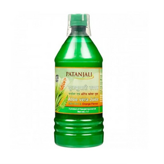 patanjali aloevera juice with fiber and orange flavour 1 ltr