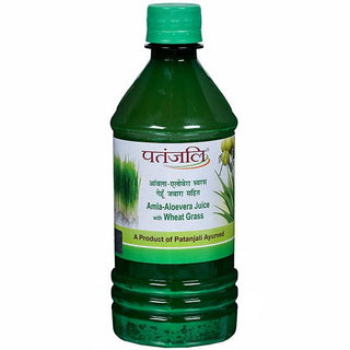 patanjali amla aloevera with wheatgrass juice 500 ml